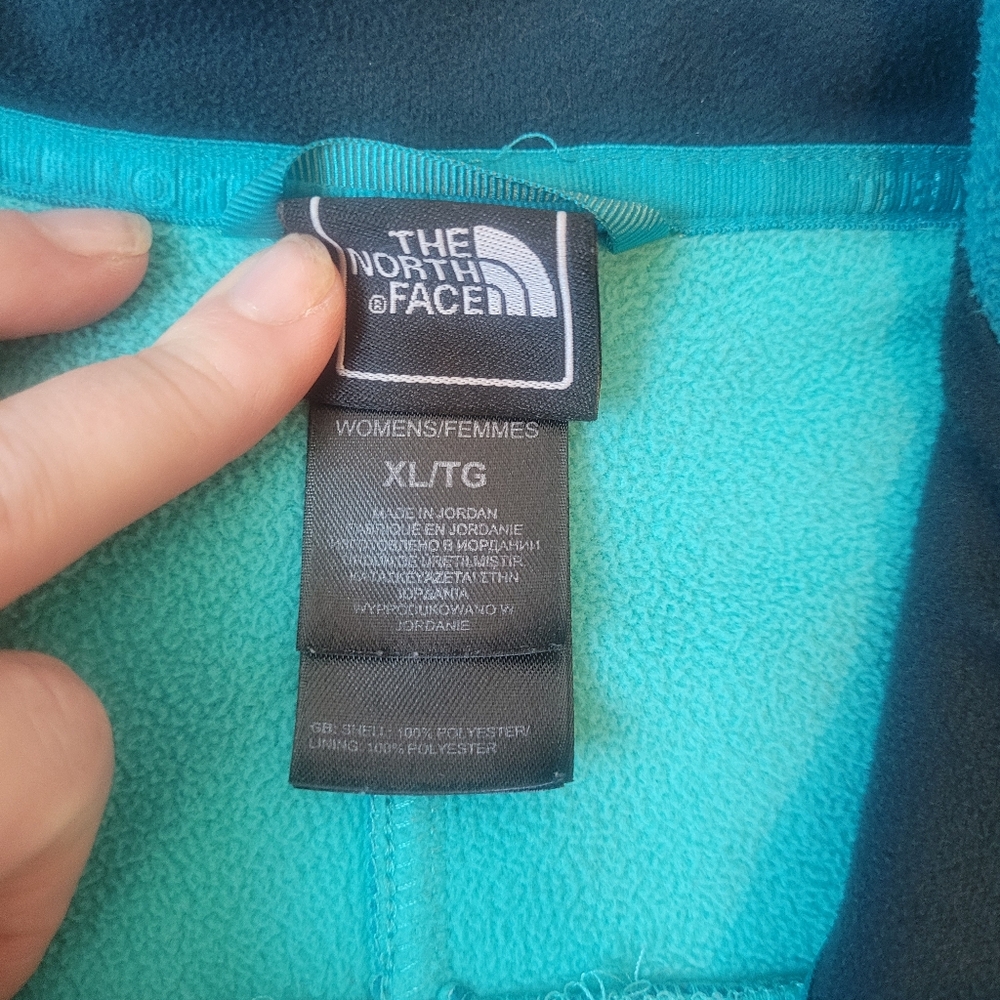 The North Face Womens Teal Fleece Jacket - Picture 2 of 4